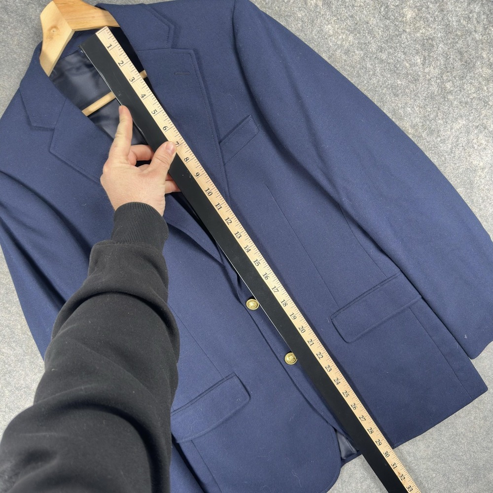 J.Crew Thompson University Blazer Mens 34R Navy Wool Gold Buttons Sport Coat - Picture 7 of 16